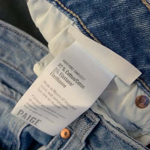 PAIGE Harper Jeans Women Size 26 Blue Kara Wash Wide Leg High Rise Denim - Picture 9 of 11